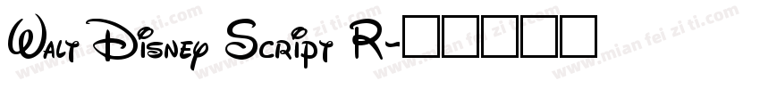 Walt Disney Script R字体转换